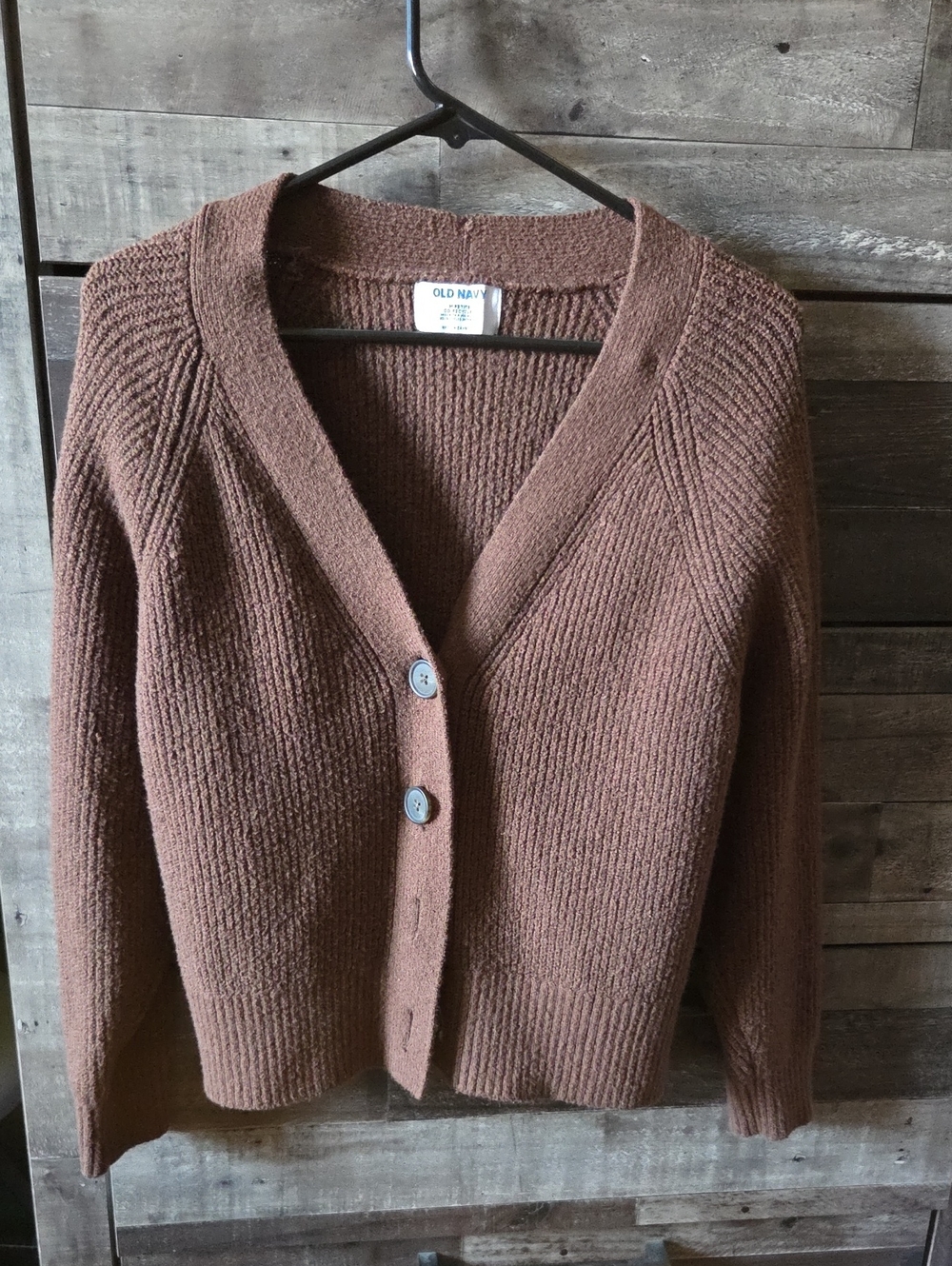 Old Navy Women's Chocolate Brown V-Neck Button Front Cardigan